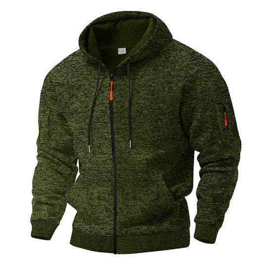 Herren Kapuzensweatjacke mit insbesondere atmungsaktiver Struktur und praktischen Taschen Heidi-Mode