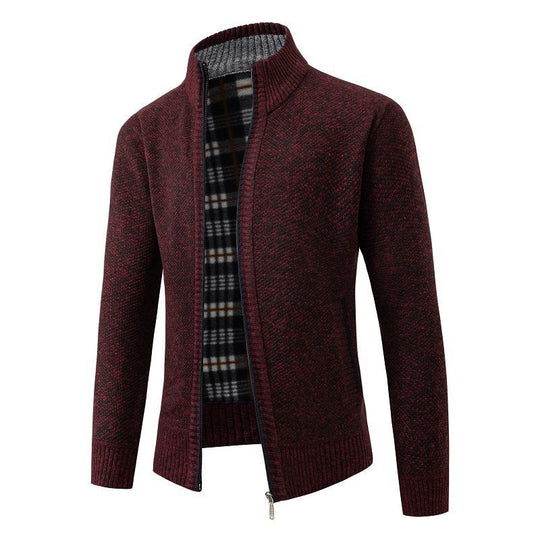 Herren modische Strickjacke mit hohem Kragen und hohem Komfort Heidi-Mode