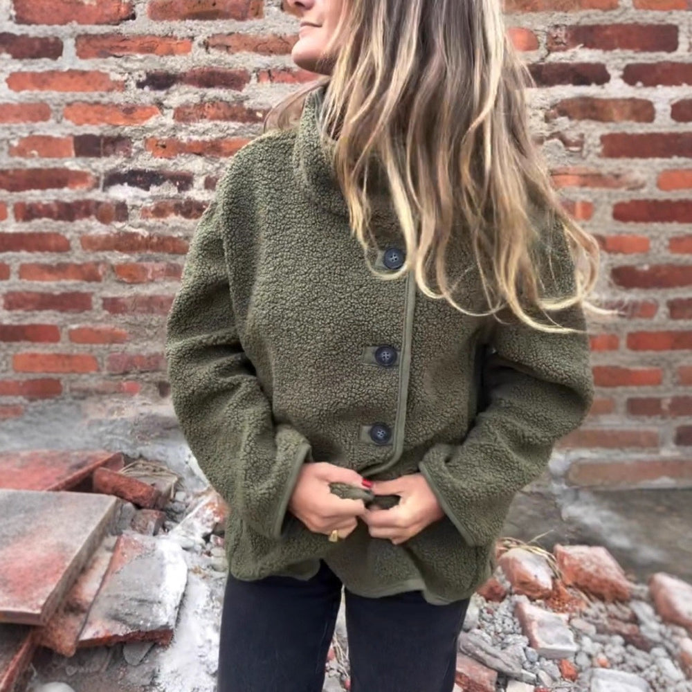 Damen lockere Fleecejacke Heidi-Mode