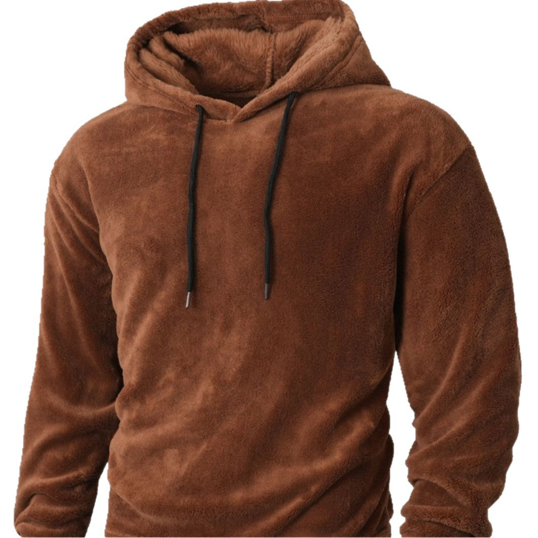 Herren Kuscheliger Fleece-Hoodie mit Kordelzug Heidi-Mode