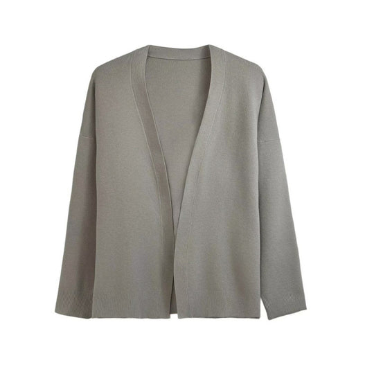 Damen lässiger Pullover mit klassischem Rundhalsausschnitt und langem Arm Heidi-Mode