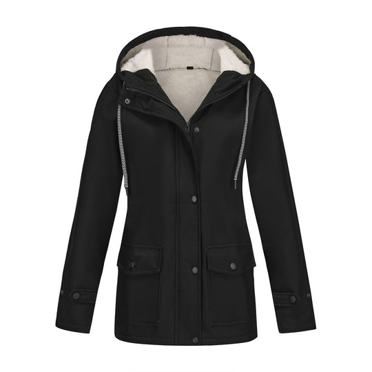 Damen Funktionale Winterjacke mit Fleece-Futter und Kapuze Heidi-Mode