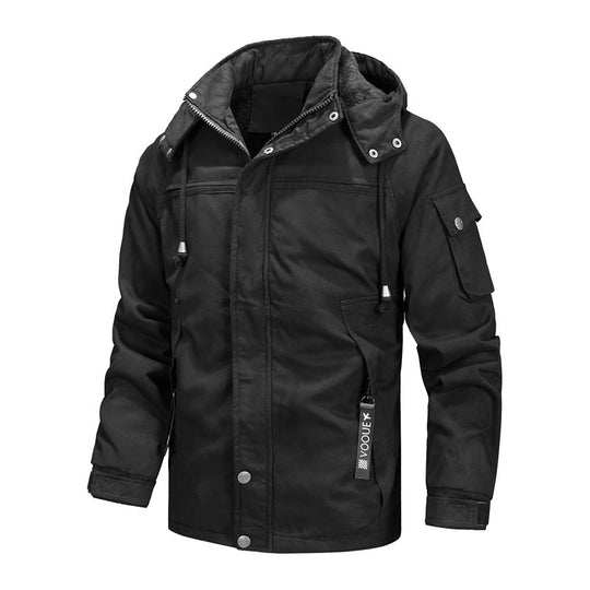 Herren Winterjacke mit abnehmbarer Kapuze Heidi-Mode