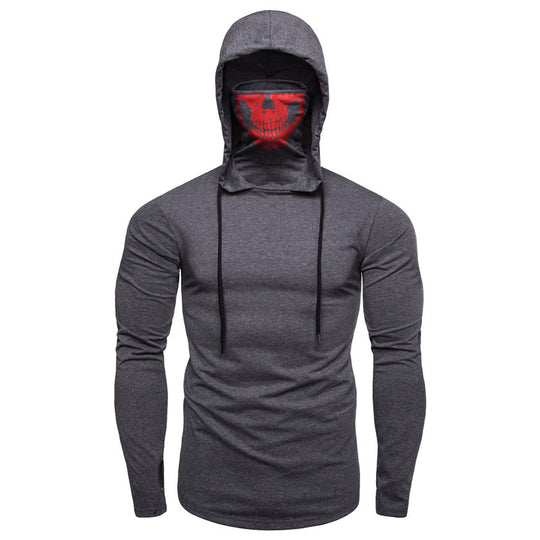 Herren Kapuzenpullover mit kreativem Totenkopf-Design Heidi-Mode
