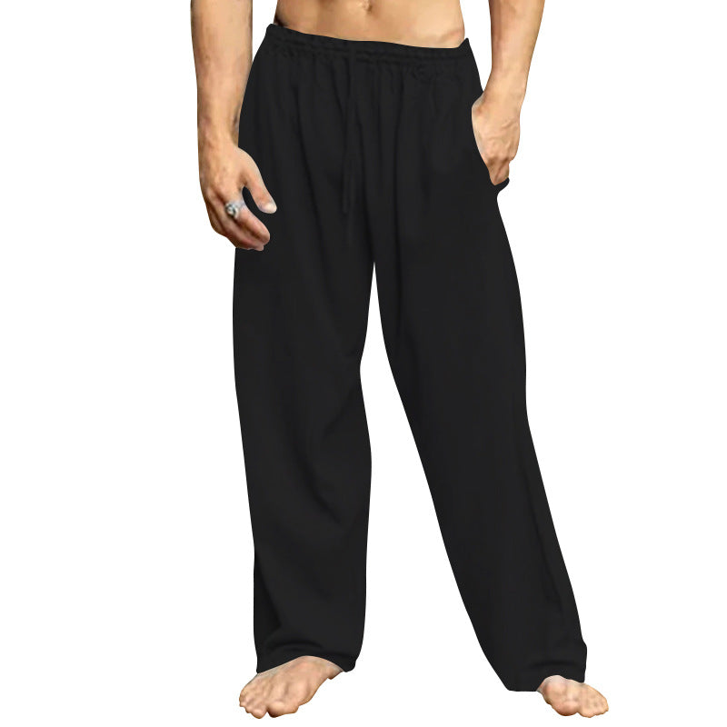 Herren bequeme Freizeit-Hose mit elastischem Bund und seitlichen Eingrifftaschen Heidi-Mode