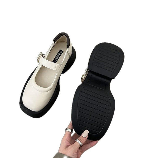 Damen Chunky Mary Jane Pumps mit modischem Schnallen-Detail Heidi-Mode