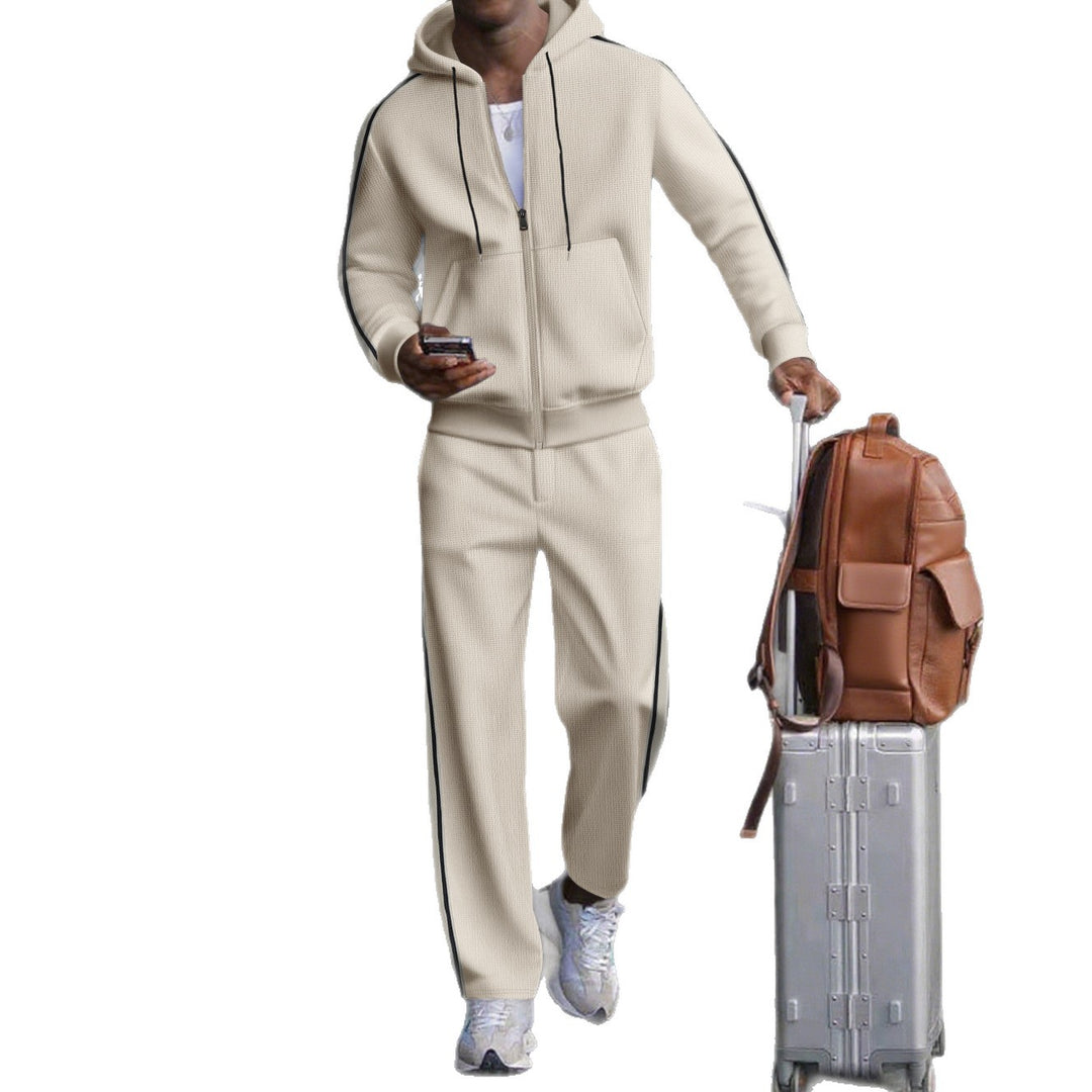 Herren Sportlicher Zweiteiliger Jogginganzug mit modernem Schnitt und praktischen Taschen Heidi-Mode