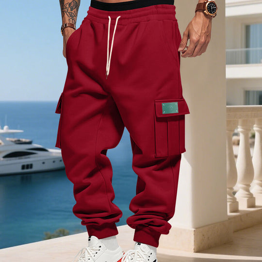 Herren Cargo-Jogginghose mit verstellbarem Kordelzug und praktischen Taschen Heidi-Mode