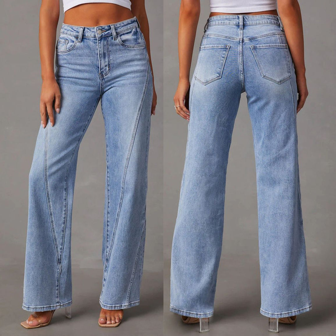 Damen Hochtaillierte Flared Jeans Heidi-Mode