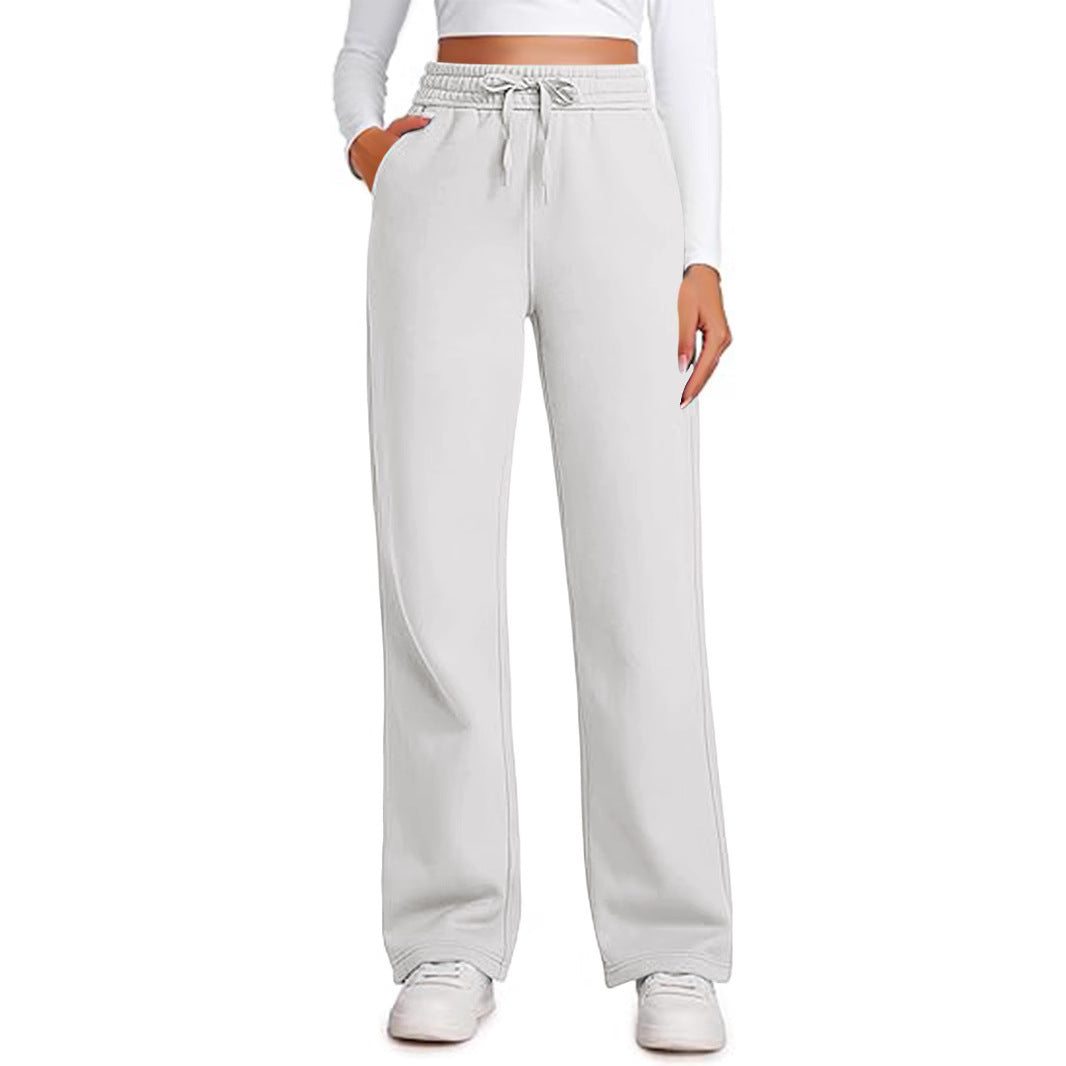 Damen Lässige Freizeithose mit weitem Schnitt und elastischem Bund Heidi-Mode