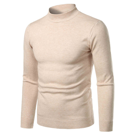 Herren warme Rollkragenpullover aus feinem Strickmaterial Heidi-Mode