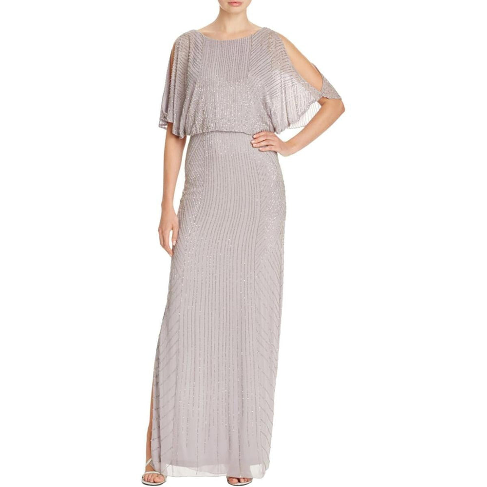 Heidi-Mode | Langes Maxi-Kleid mit Ausgeschnittenen Ärmeln und Lockerer Passform Im Oberteil