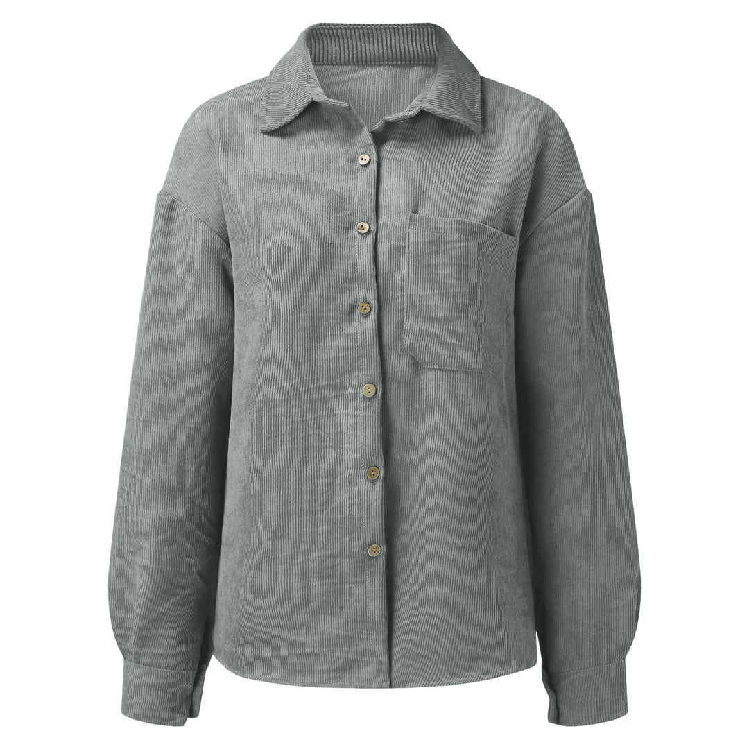 Damen Übergroße Kordbluse Heidi-Mode