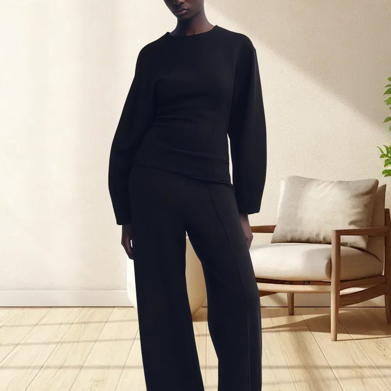 Damen Modisches Oversized-Set mit Ballonärmeln und eleganten Schnitt Heidi-Mode