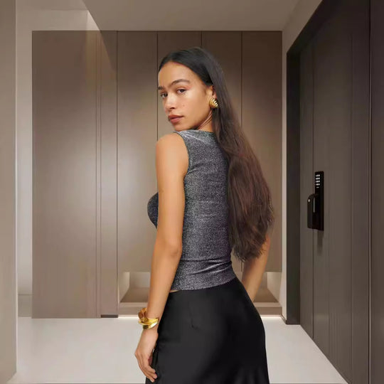 Damen Glamouröses Oberteil mit exzellenter Passform Heidi-Mode