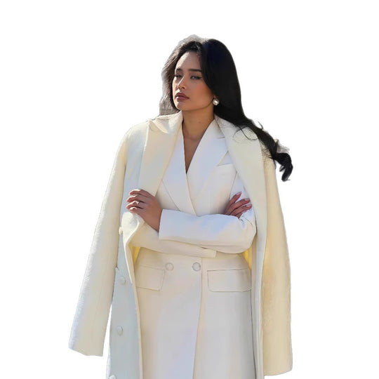 Damen Eleganter Blazer mit asymmetrischem Schnitt und dekorativem Kragen Heidi-Mode