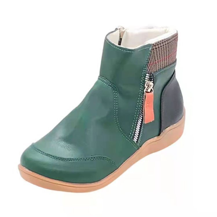 Damen modische Stiefeletten mit seitlichem Reißverschluss und komfortabler Sohle Heidi-Mode