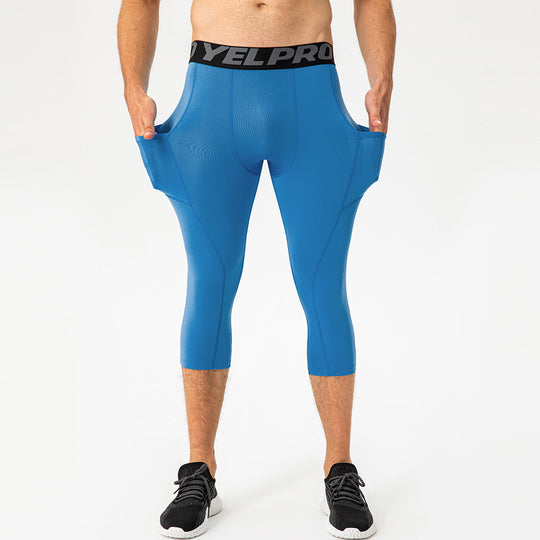 Herren Sportliche Kompressions-Leggings mit praktischen Taschen und atmungsaktiver Technologie Heidi-Mode