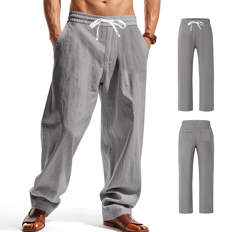 Herren bequeme Freizeithose mit elastischem Bund und seitlichen Taschen Heidi-Mode