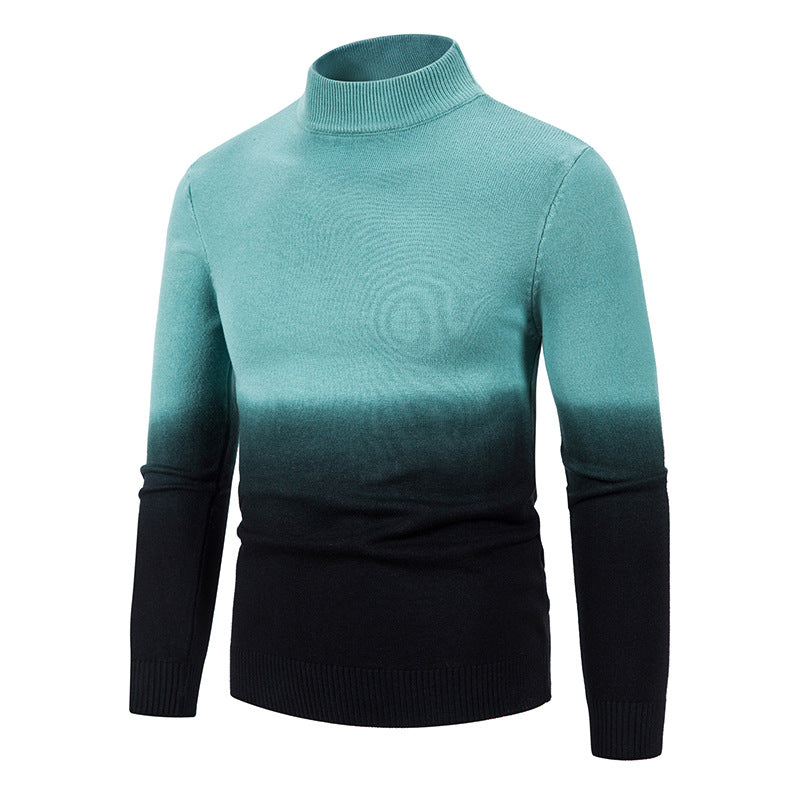 Herren rollkragen Pullover mit Farbverlauf Heidi-Mode
