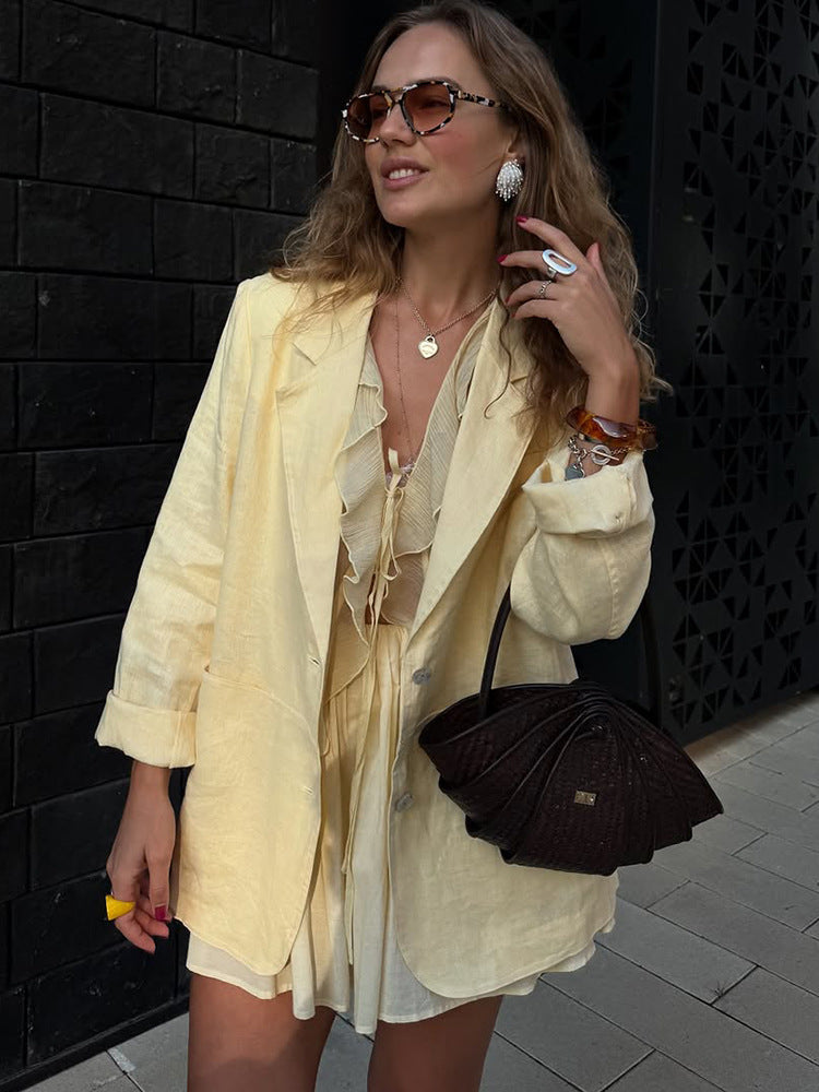 Damen Blazer mit lässigem Schnitt Heidi-Mode