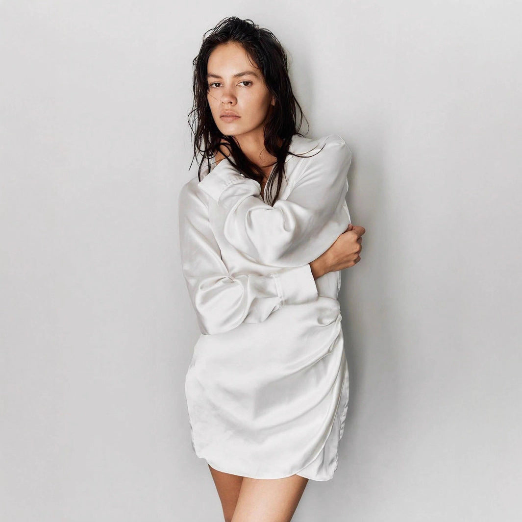 Damen elegantes Blusenshirt mit Knitter-Detail und figurformendem Schnitt Heidi-Mode