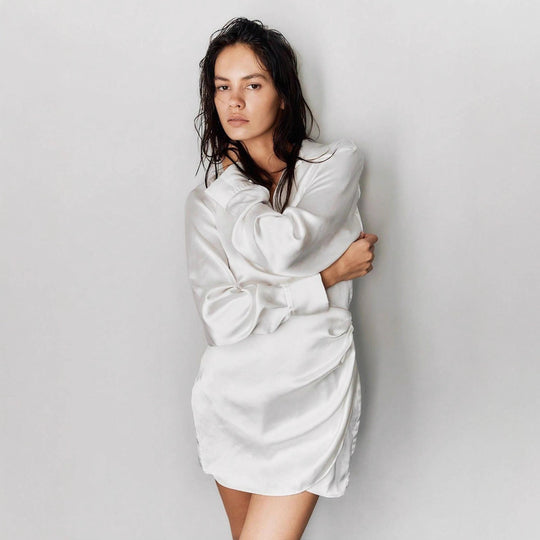 Damen elegantes Blusenshirt mit Knitter-Detail und figurformendem Schnitt Heidi-Mode