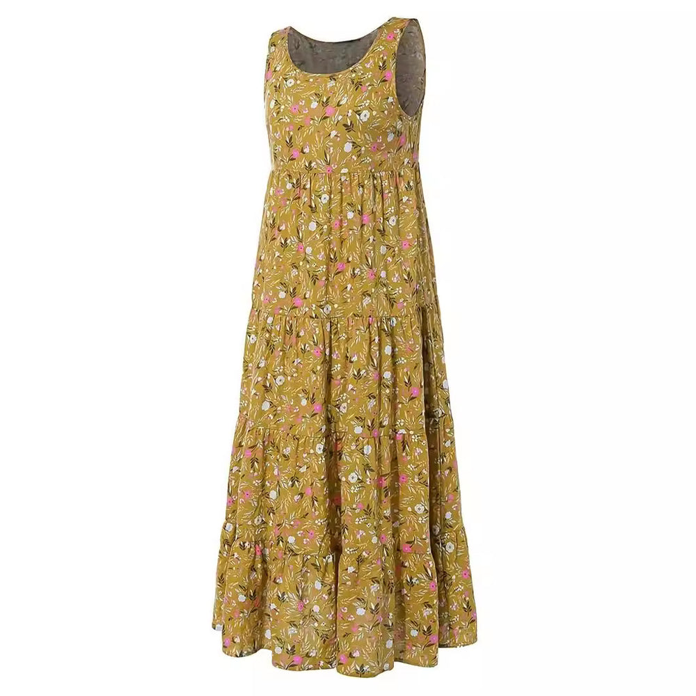 Damen Langes Freizeitkleid mit floralem Design Heidi-Mode