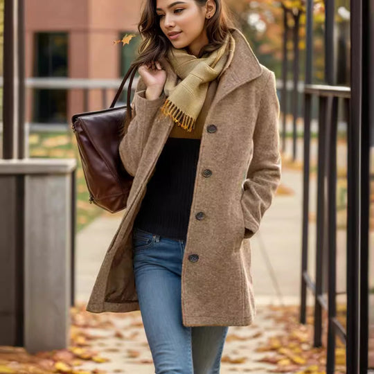 Damen trendiger Oversized-Mantel Heidi-Mode