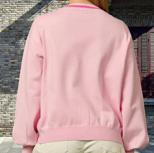 Damen Strickjacke mit funkelnden Details und raffinierten Schleifen Heidi-Mode