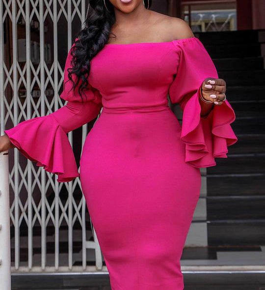 Damen Figurbetontes Abendkleid mit abnehmbaren Ärmeln und asymmetrischem Saum Heidi-Mode