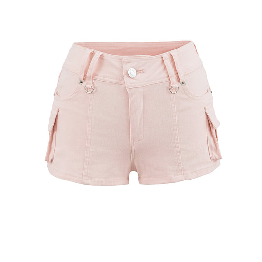 Damen Cargo-Shorts mit praktischen Taschen und elastischem Bund Heidi-Mode