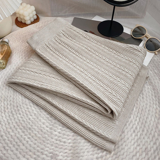 Damen Weiche Strickhose mit Zopfmuster Heidi-Mode