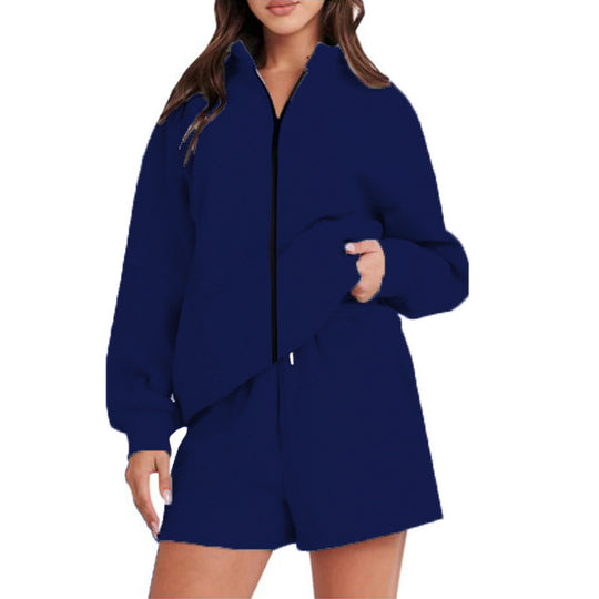 Damen Sportliches Set mit Reißverschluss und lockerer Passform Heidi-Mode