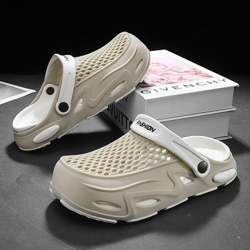Herren Atmungsaktive Clogs mit verstellbarem Riemen Heidi-Mode