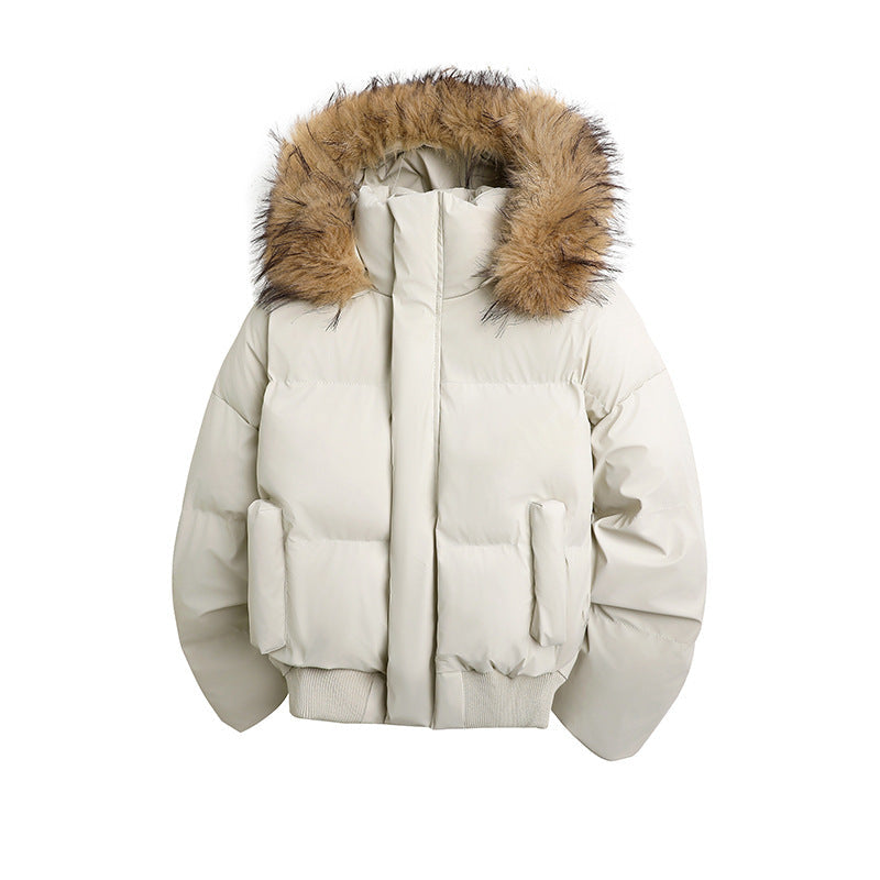 Damen modische Steppjacke mit kuscheligem Kunstfellbesatz und praktischen Taschen Heidi-Mode