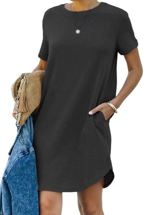 Damen Casual Kleid mit praktischen Taschen Heidi-Mode