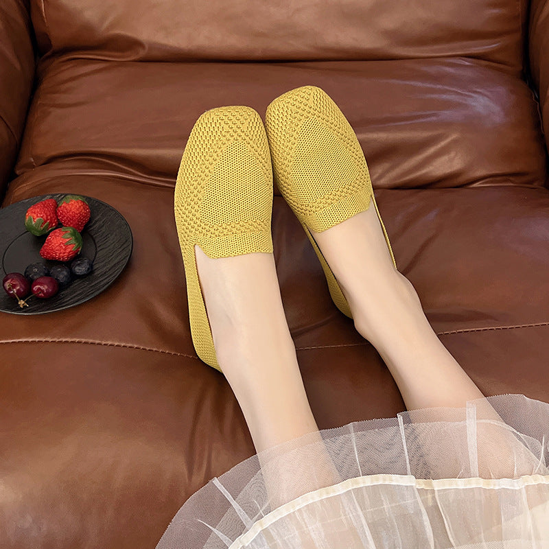 Damen moderne Slingback-Schuhe mit atmungsaktivem Netzmaterial und elastischem Einschlupf Heidi-Mode