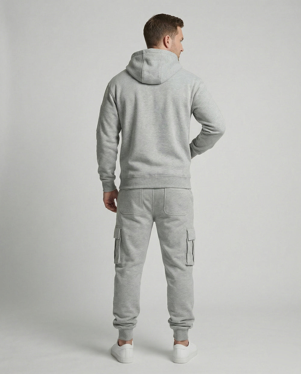 Freizeitanzug Herren mit Hoodie und Cargo Jogginghose