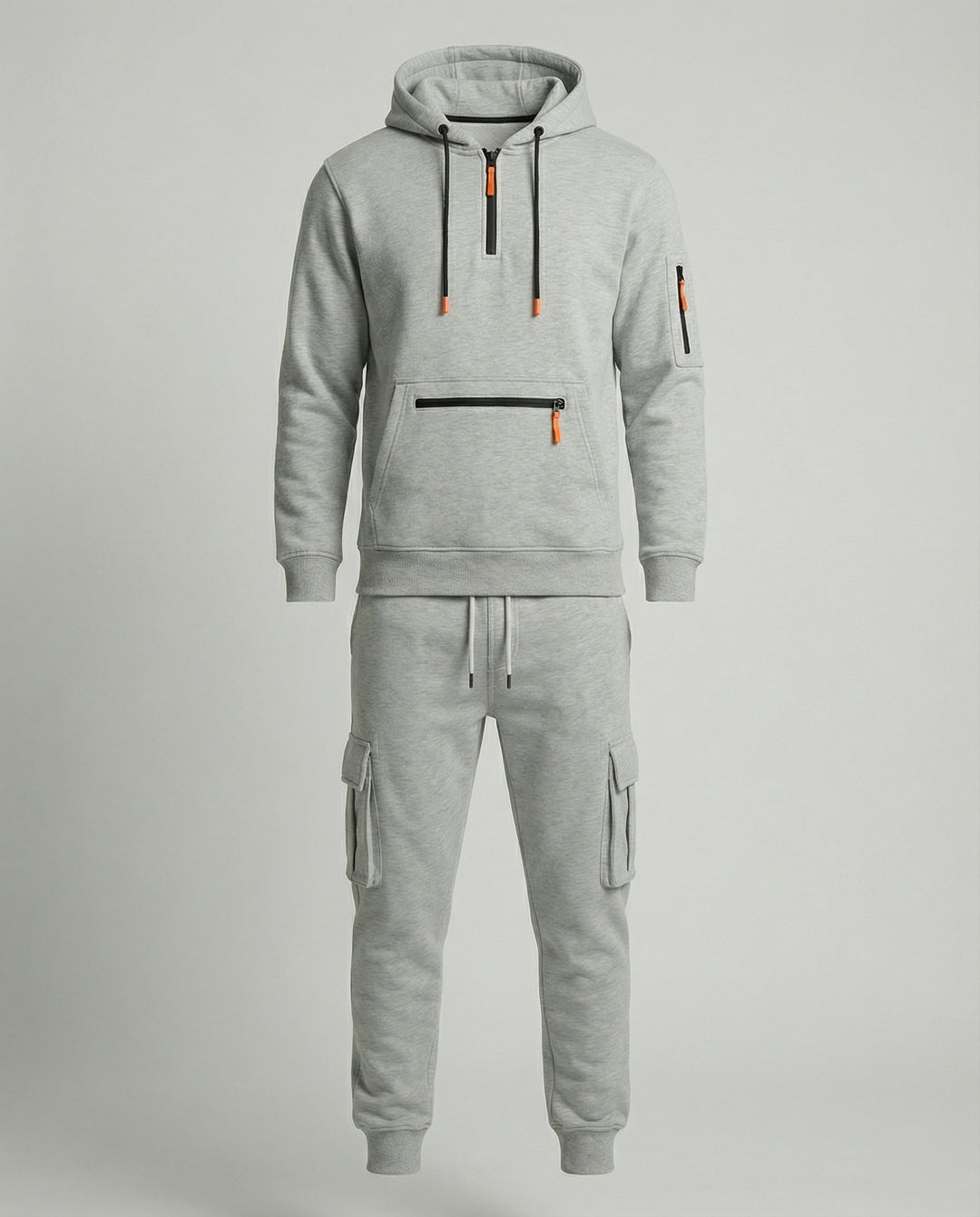 Freizeitanzug Herren mit Hoodie und Cargo Jogginghose