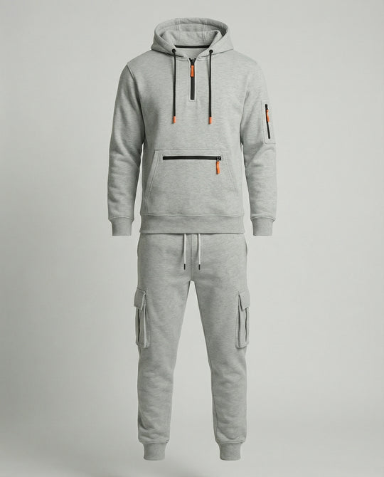 Freizeitanzug Herren mit Hoodie und Cargo Jogginghose