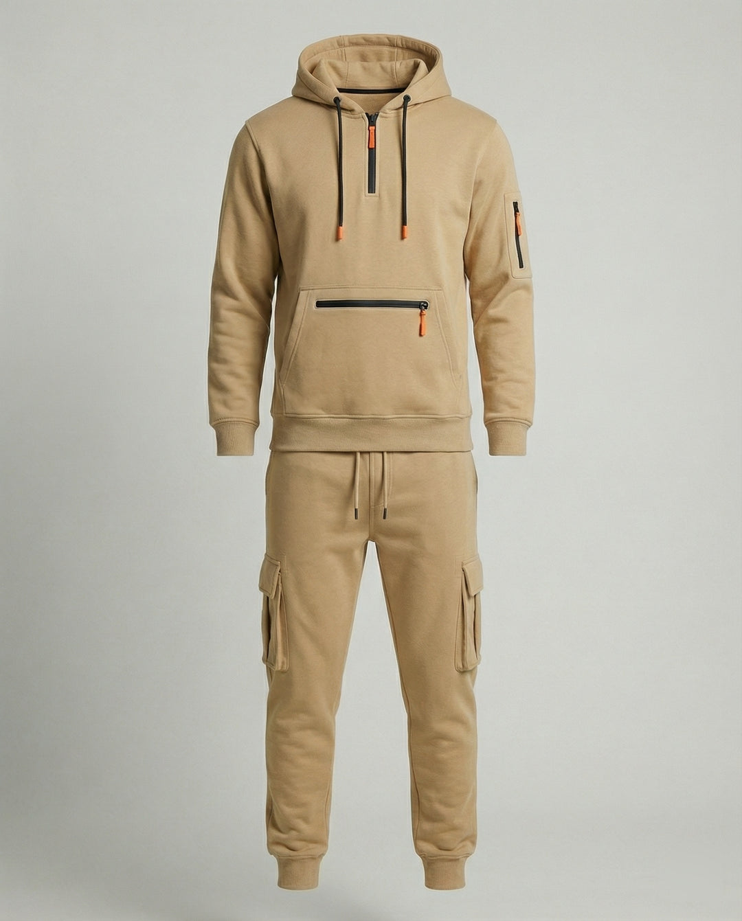 Freizeitanzug Herren mit Hoodie und Cargo Jogginghose