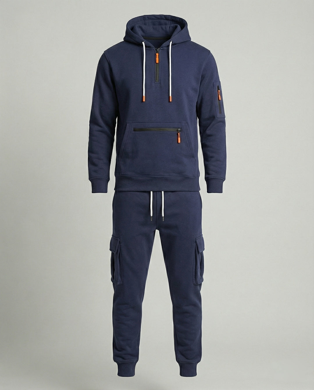 Freizeitanzug Herren mit Hoodie und Cargo Jogginghose