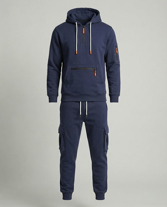 Freizeitanzug Herren mit Hoodie und Cargo Jogginghose