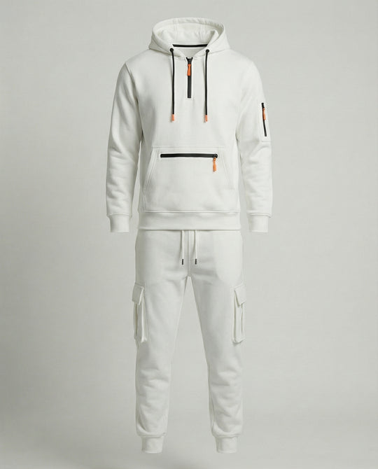 Freizeitanzug Herren mit Hoodie und Cargo Jogginghose