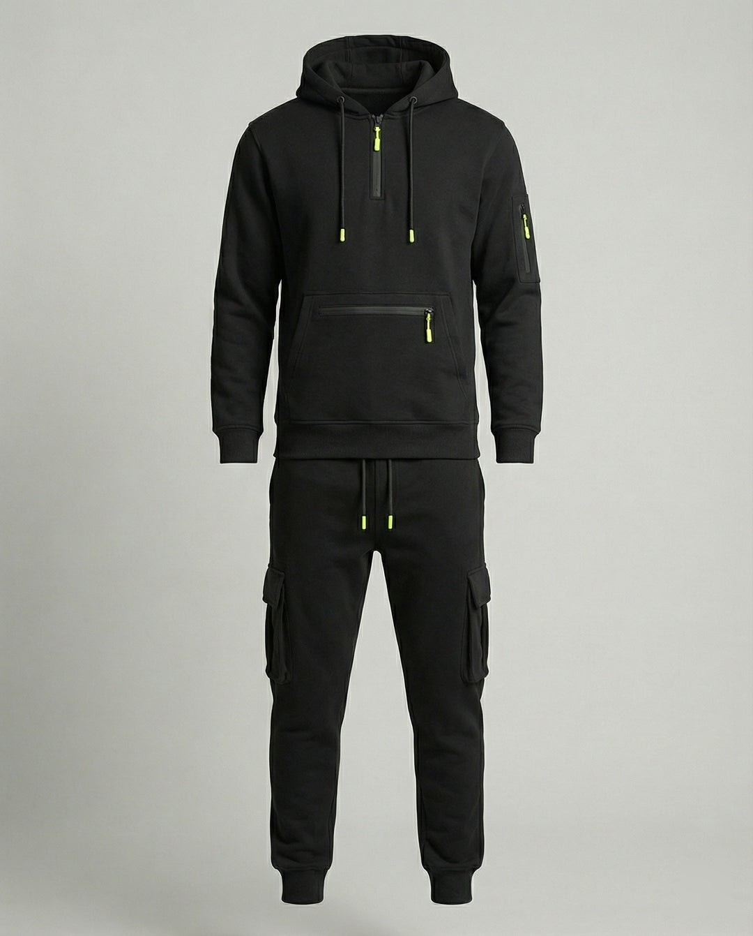 Freizeitanzug Herren mit Hoodie und Cargo Jogginghose