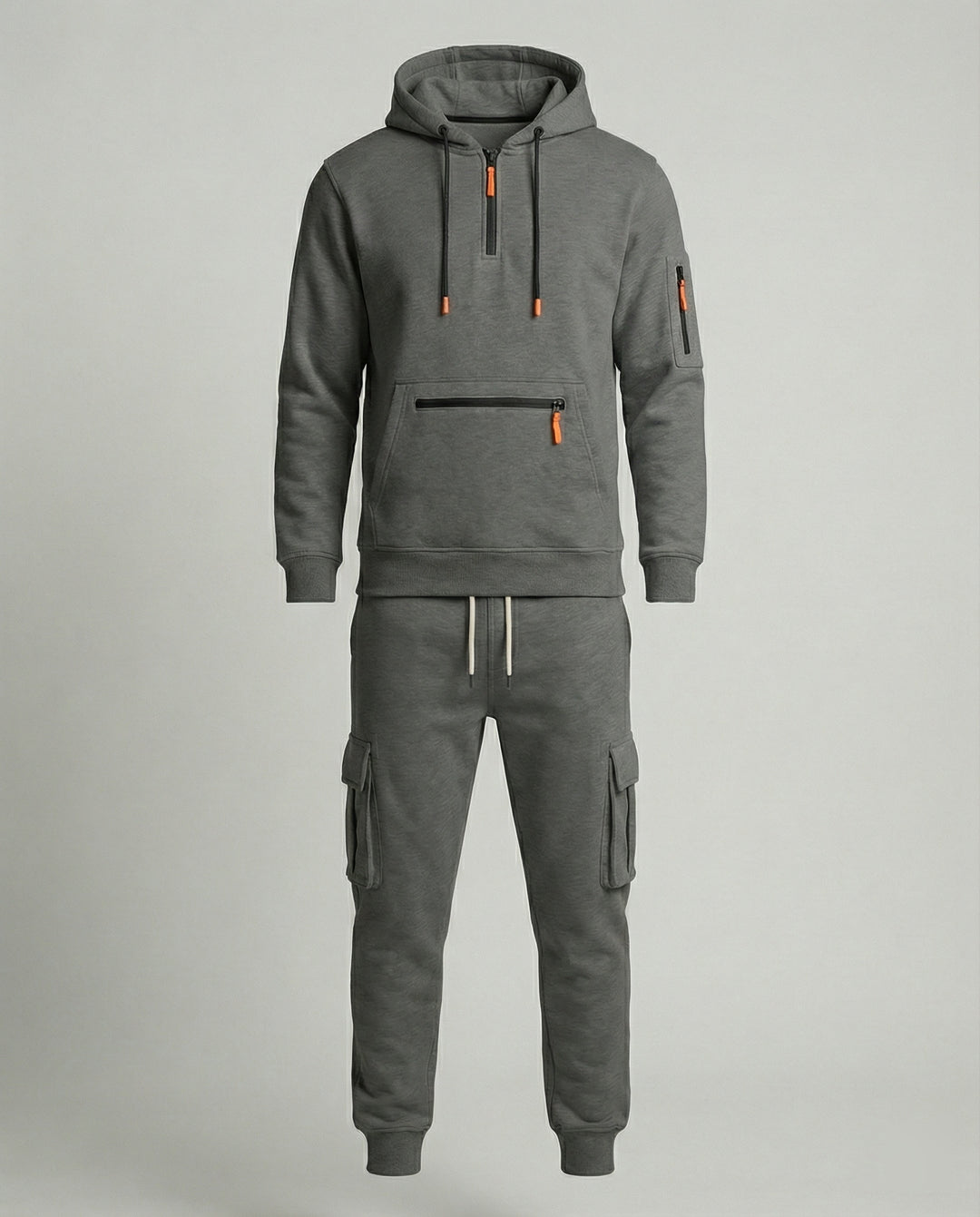 Freizeitanzug Herren mit Hoodie und Cargo Jogginghose