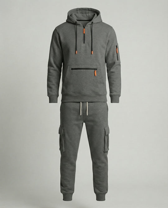 Freizeitanzug Herren mit Hoodie und Cargo Jogginghose