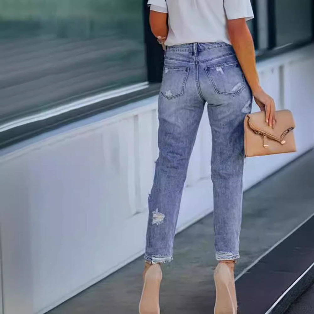 Damen Ripped Jeans im Used-Look Heidi-Mode