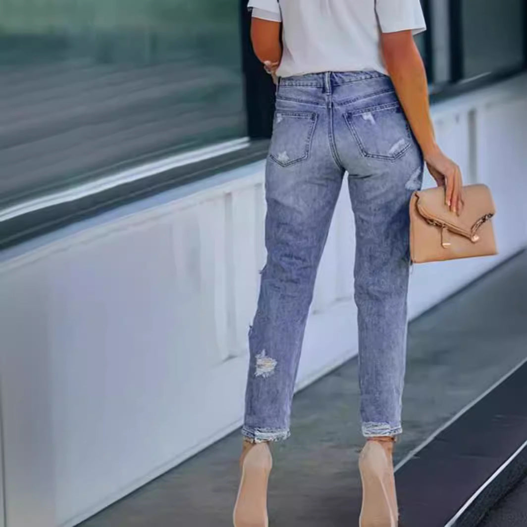 Damen Ripped Jeans im Used-Look Heidi-Mode